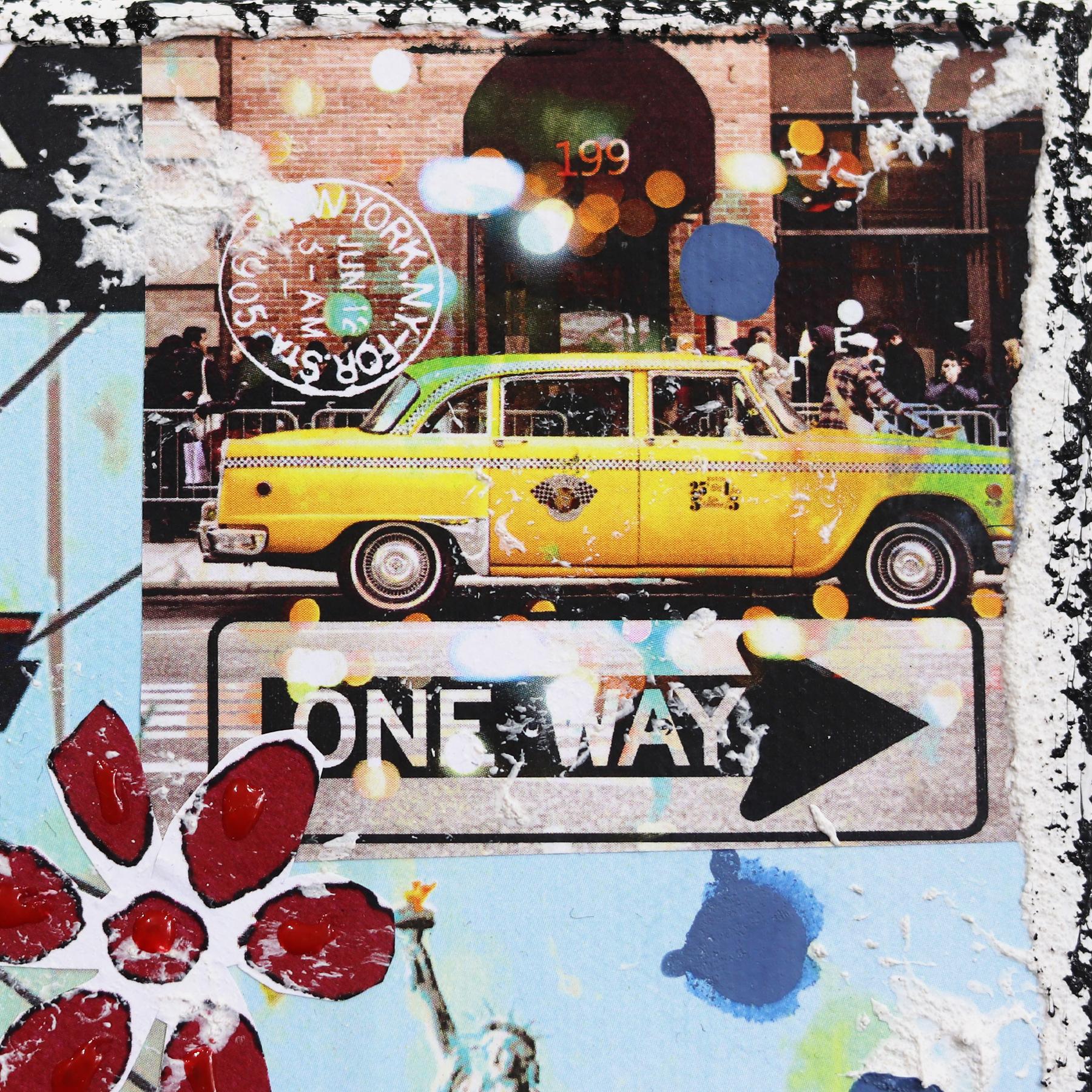 New York City - Collage originale di paesaggi pop art su tela in vendita 2
