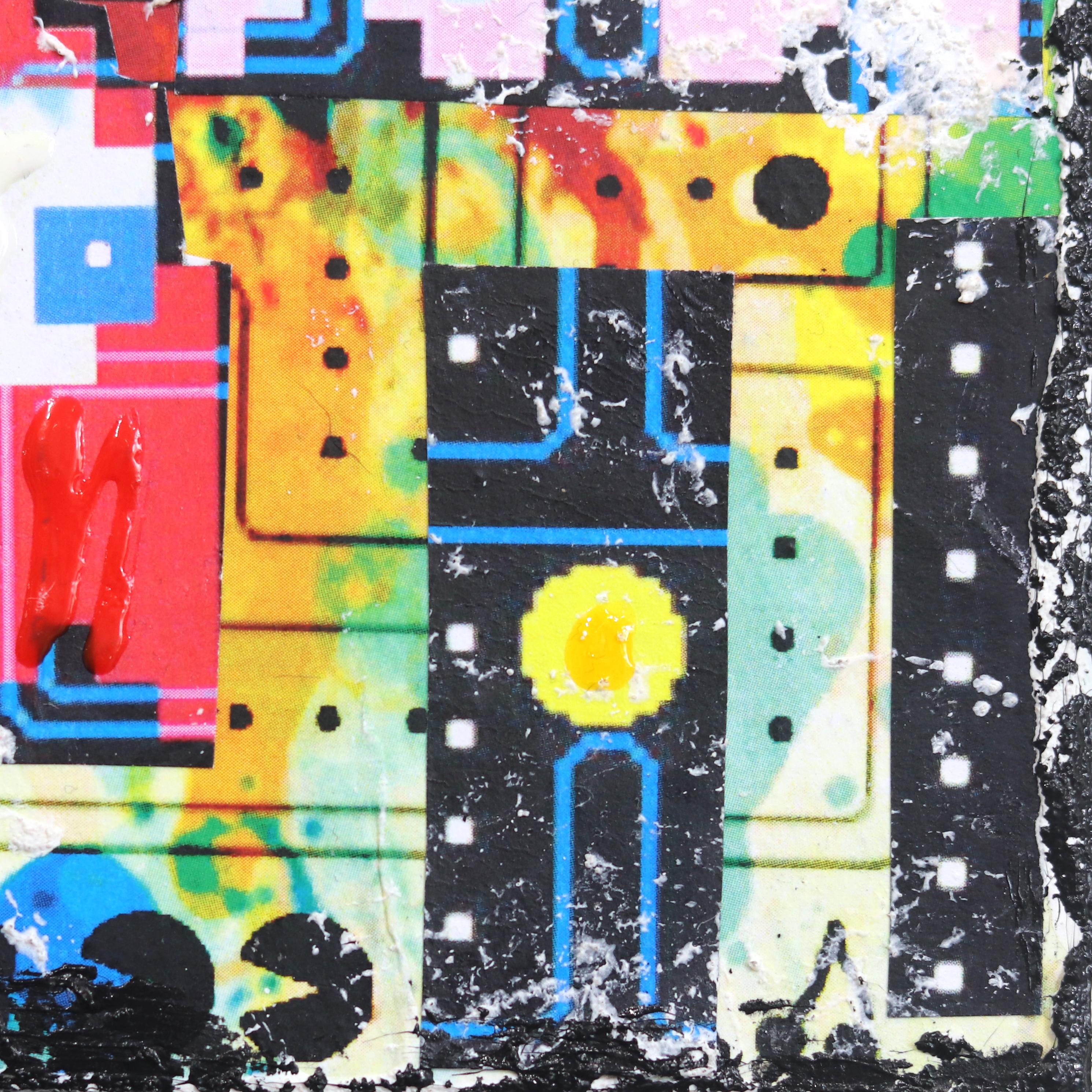 Pac-Man Ready - Collage originale di arte pop retrò su tela in vendita 2