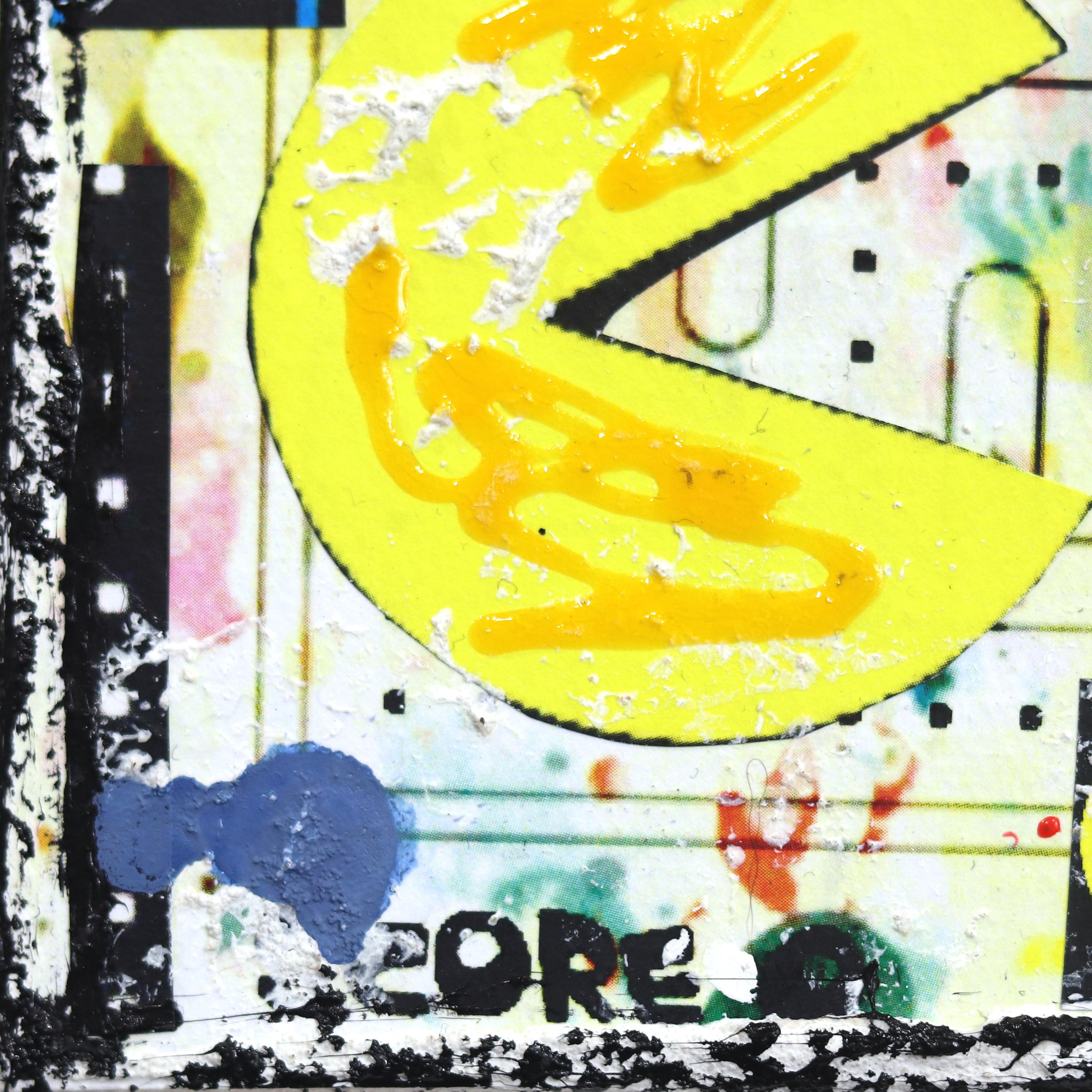 Pac-Man Ready - Collage originale di arte pop retrò su tela in vendita 3