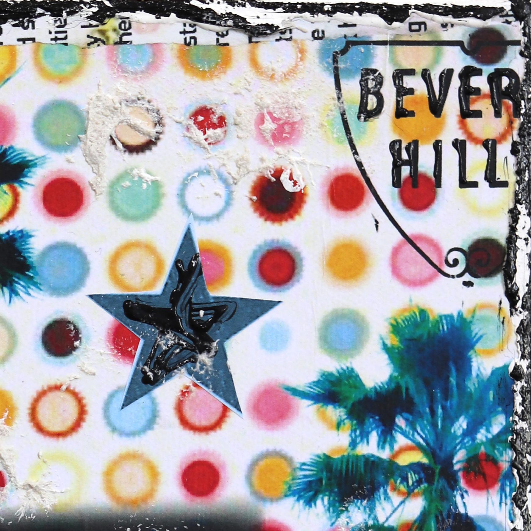 West Hollywood Lights - Collage abstrait coloré et texturé de la ville en vente 2