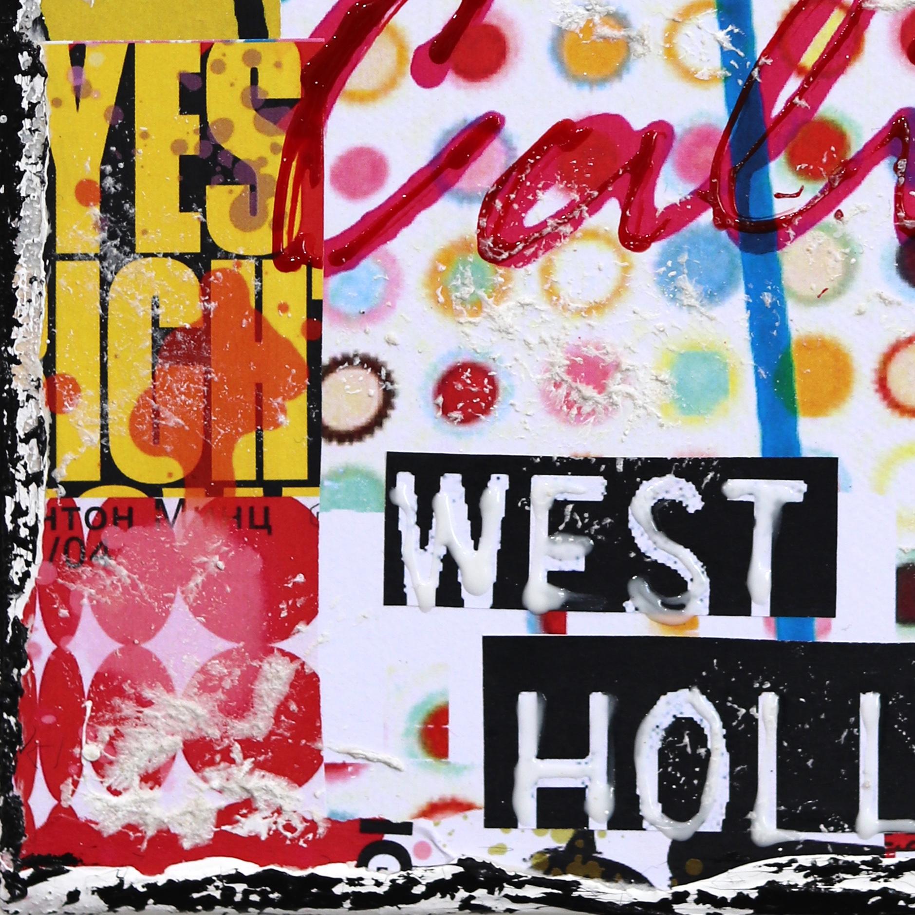 West Hollywood Lights - Collage abstrait coloré et texturé de la ville en vente 4