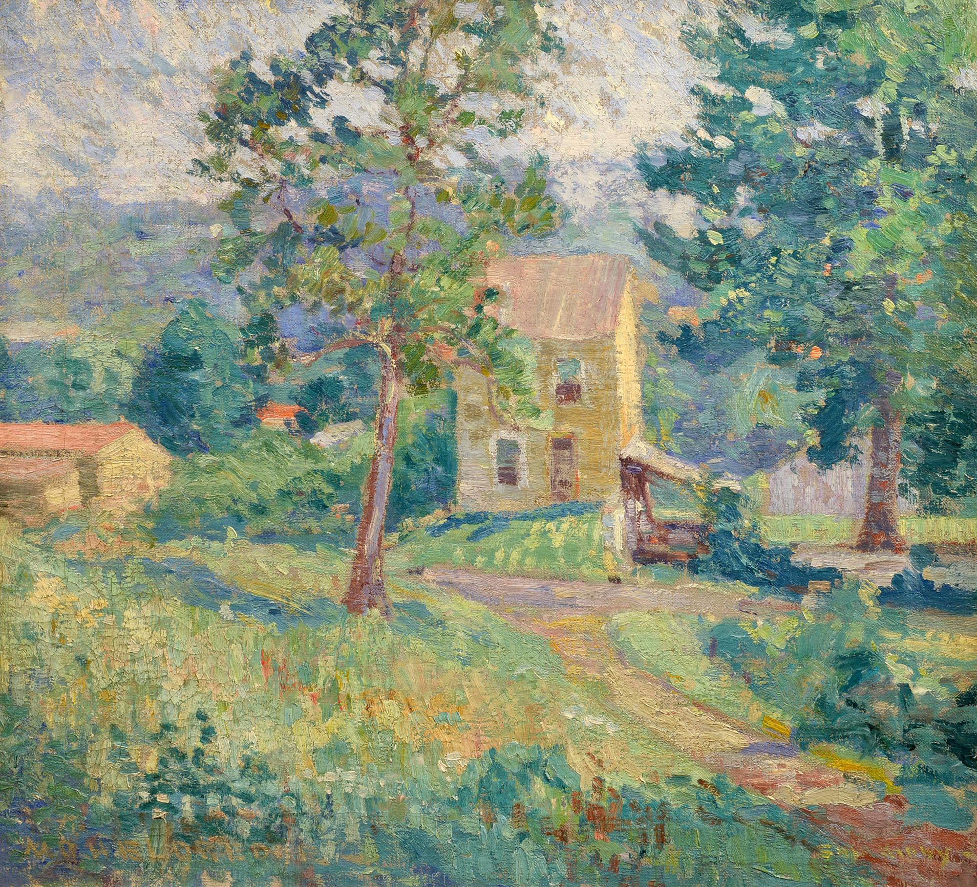 Marion Eldredge Landscape Painting - South of France, Landscape, Cottage, Impressionist