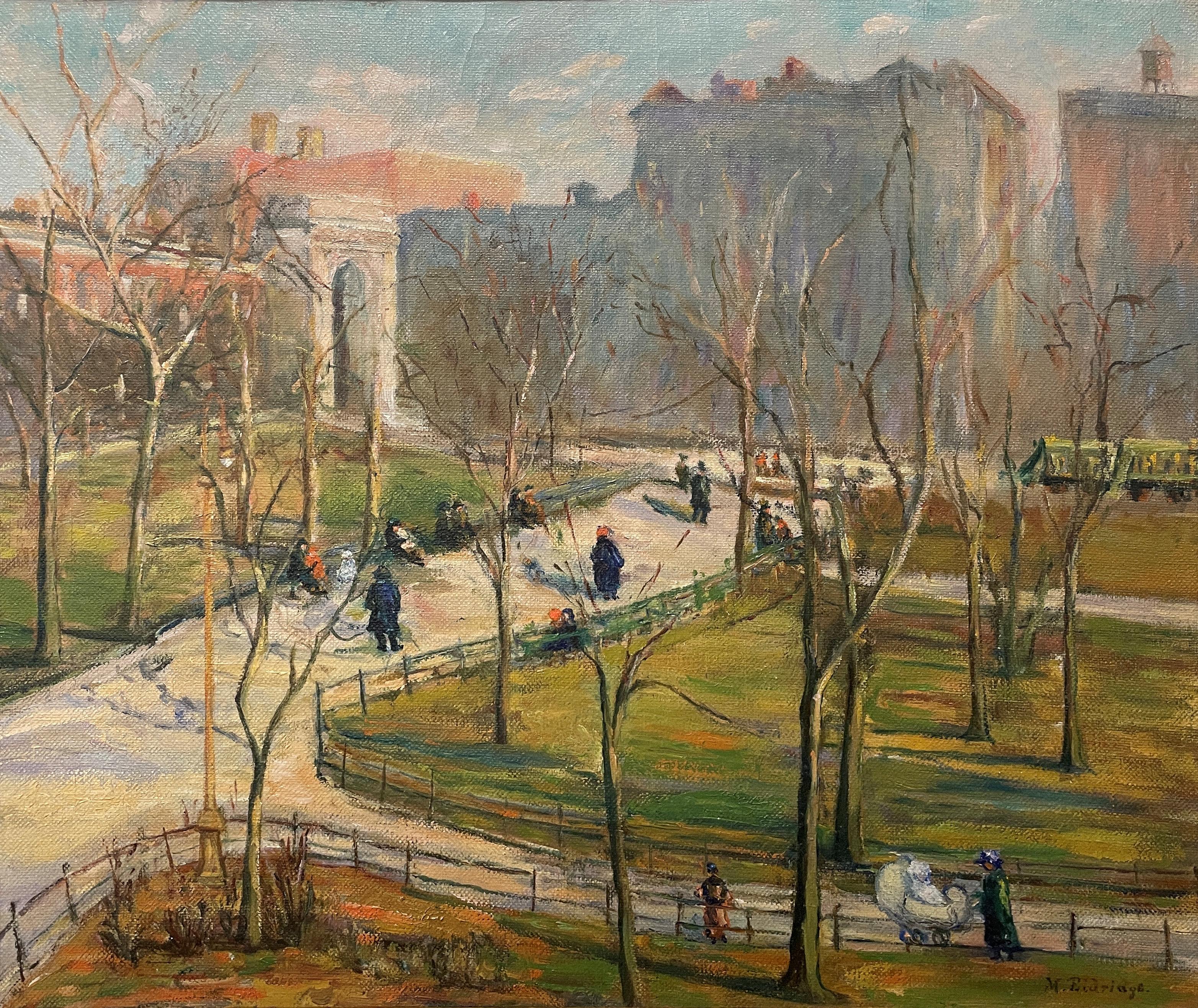 Marion Eldridge
Washington Square Park, circa 1925-30
Signed lower right
Oil on canvas
18 x 22 inches