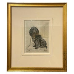 Marion Harvey Spaniel Etching