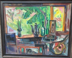 Vintage American Impressionist Interior of the artists studio