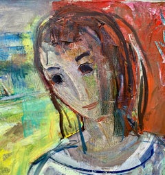 Ritratto impressionista americano di una signora in un interno