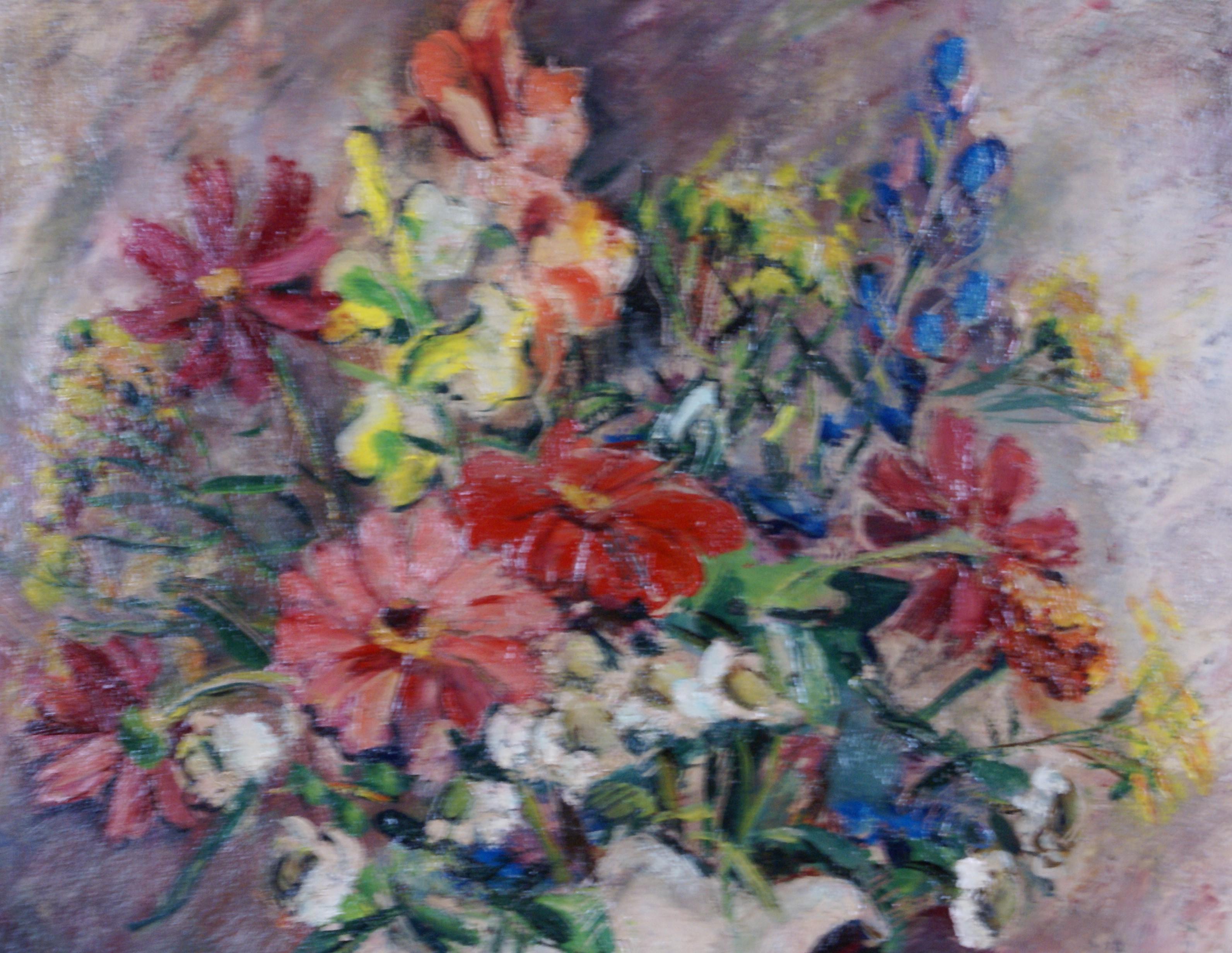 Bodegón floral - Still-Life Painting Gris de Marion Huse