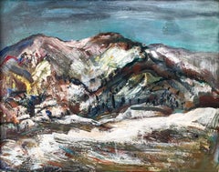 "Winter - Egypt Mass" American Mid Century Oil Painting Snow Scene Landscape