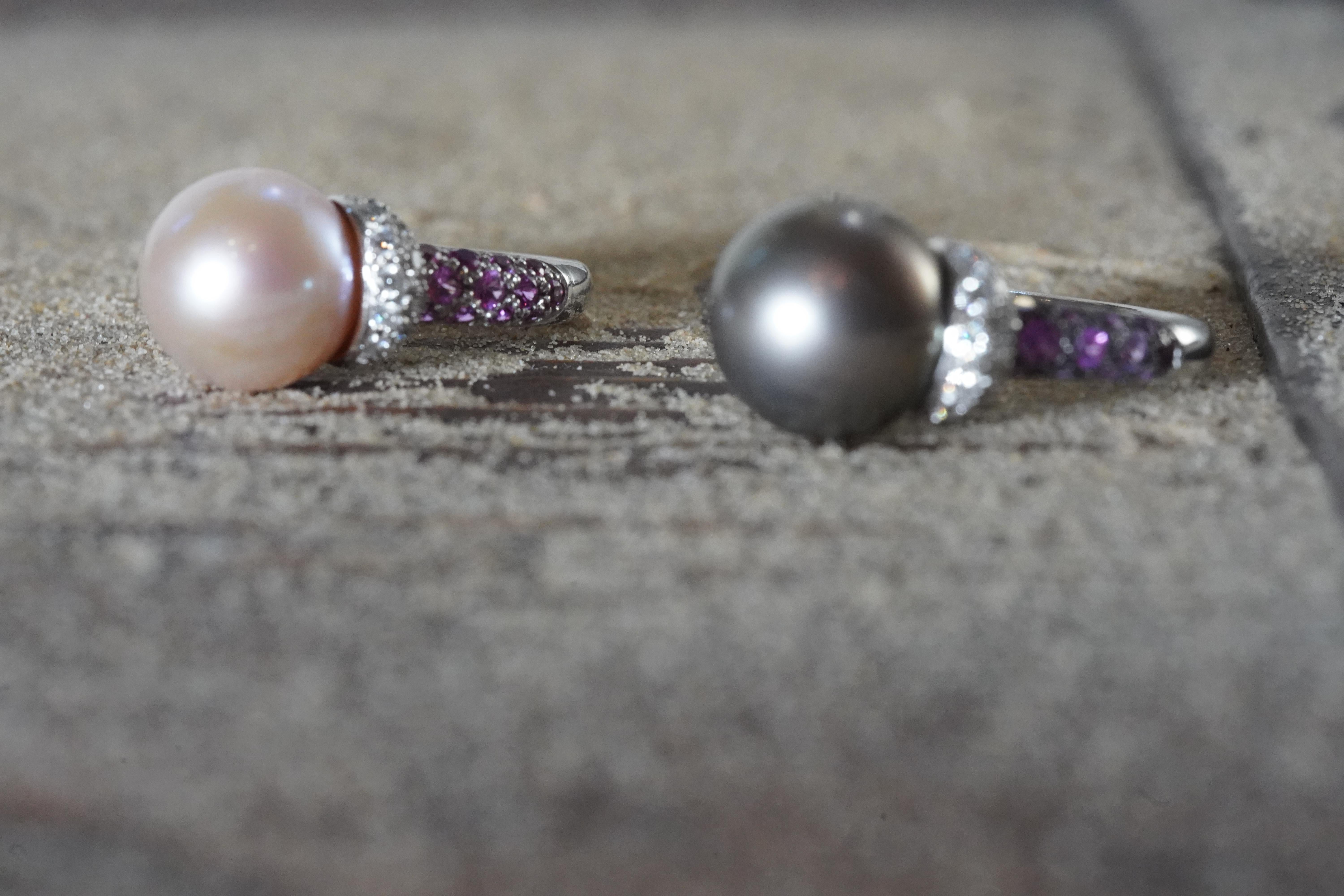 purple tahitian pearls