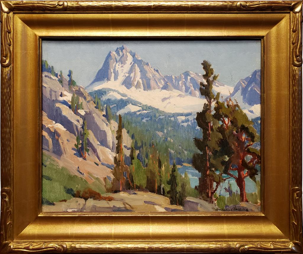 Untitled (Snow-capped Mountains) – Grand Teton National Park, c. 1930s - Painting by Marion Kavanaugh Wachtel