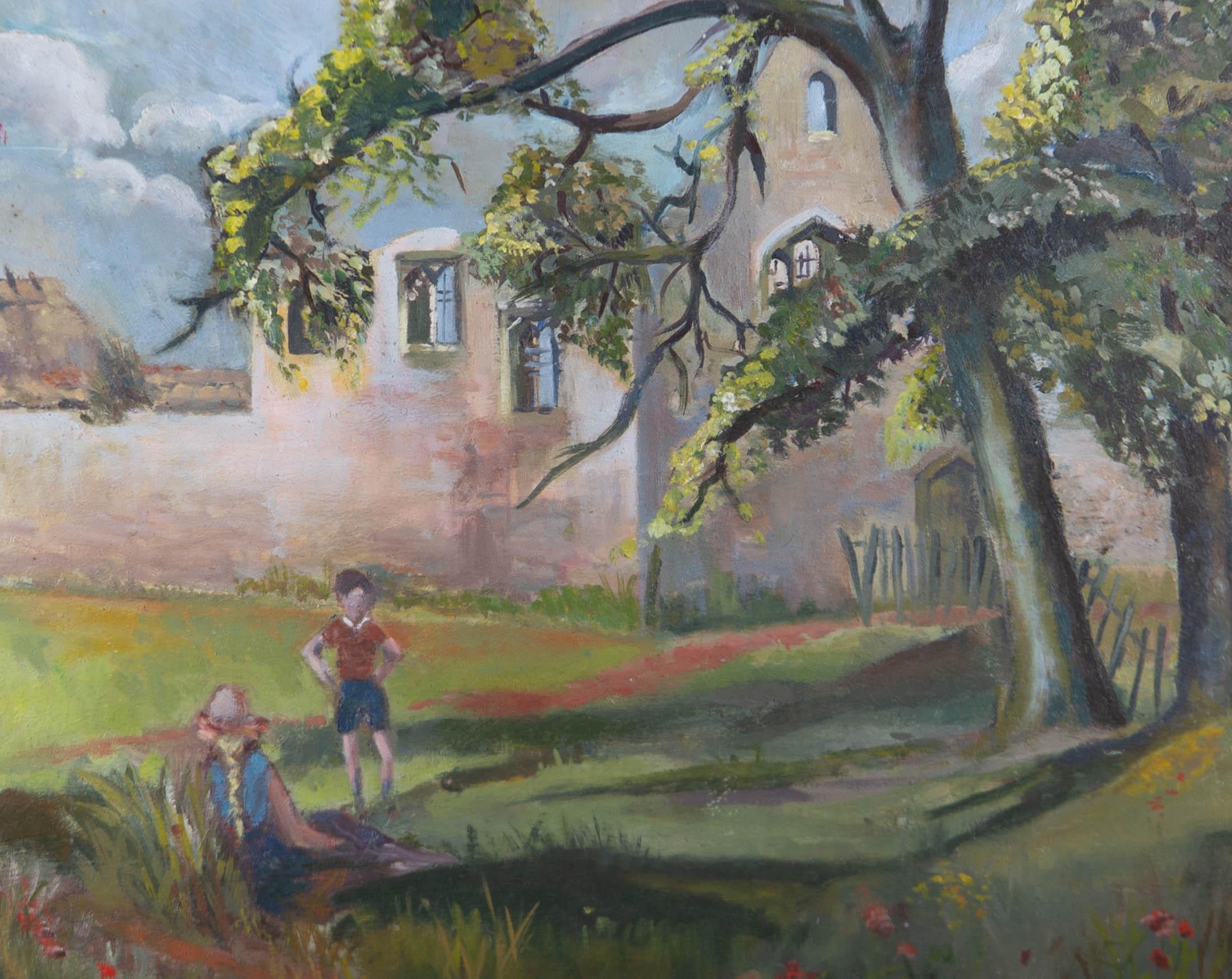 Marion Lewin (1922-1979) - 1959 Huile, The Old Nunnery, Oxford en vente 2