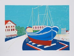 Dique seco, litografía Pop Art de Marion McClanahan