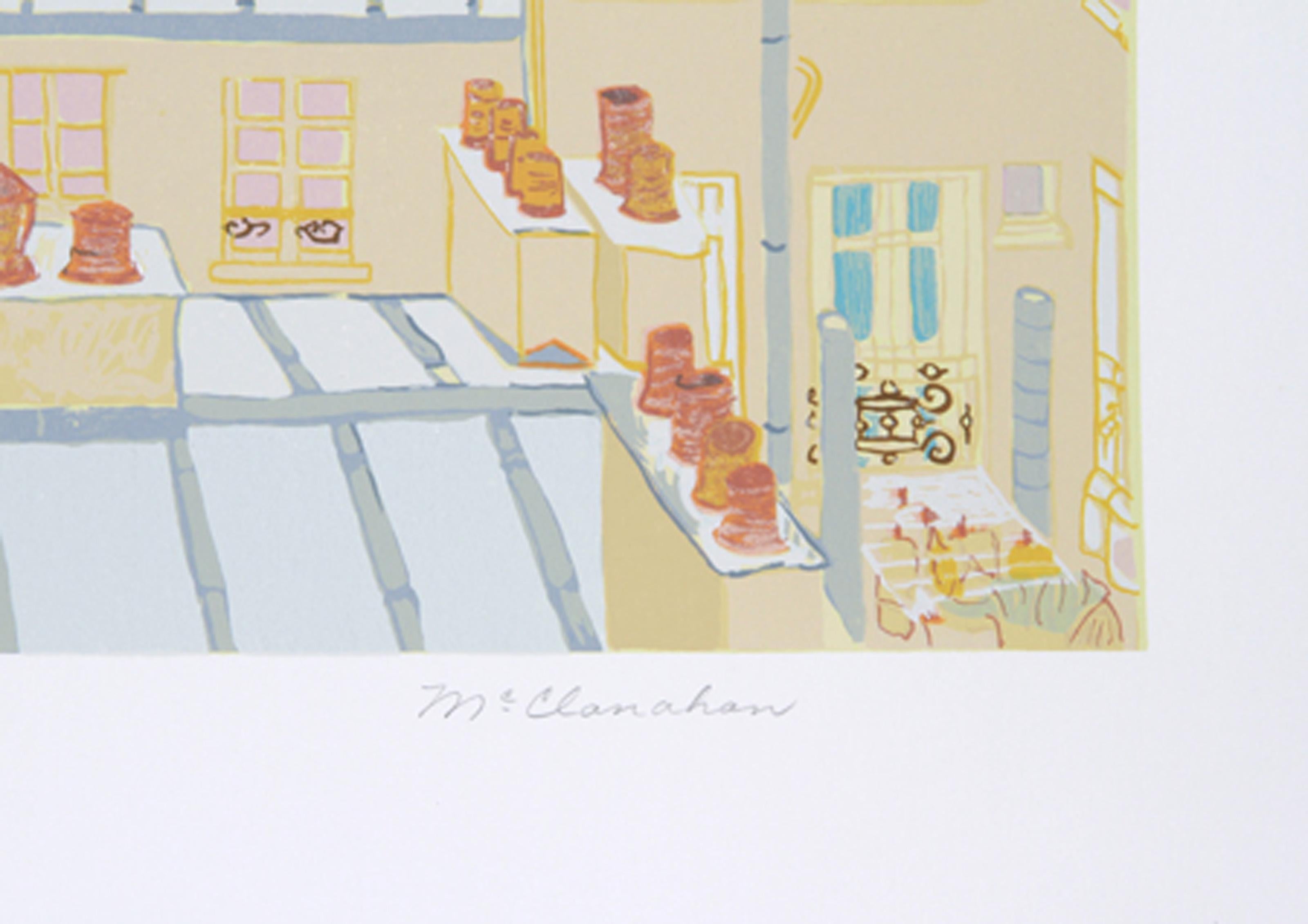 Pariser Hahnen, moderner Siebdruck von Marion McClanahan im Angebot 1