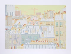 Coqs de Paris, sérigraphie moderne de Marion McClanahan