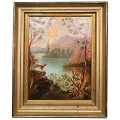 Antique Marion Merritt Oil Painting Hudson River School Lake George "Paradise Bay"
