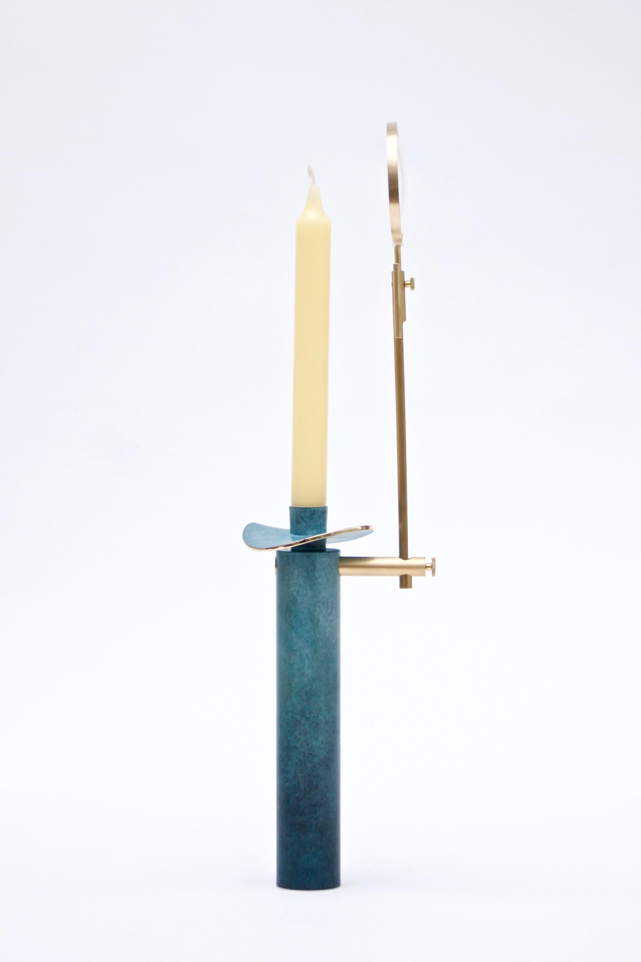Brass Marion Mezenge Ernest Candlestick  For Sale