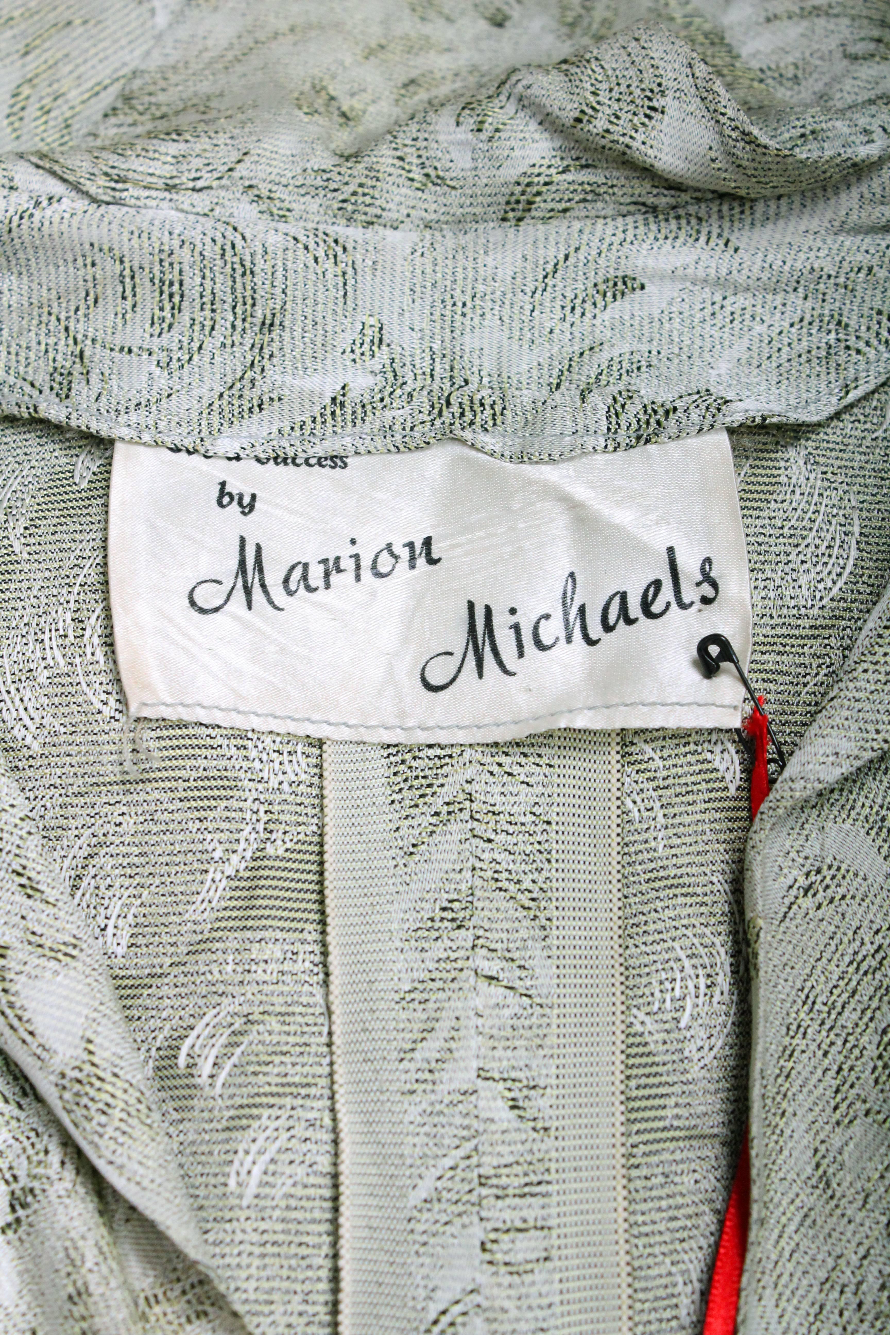 Marion Michael 1940s Sage Green Tea Dress For Sale 1