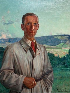 Portrait of a Gentleman, Dated 1943 - By Marion Mroz (1892-1976)