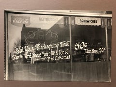 Virginia, Thanksgiving Turkey Diner Vintage Silver Gelatin Print FSA WPA