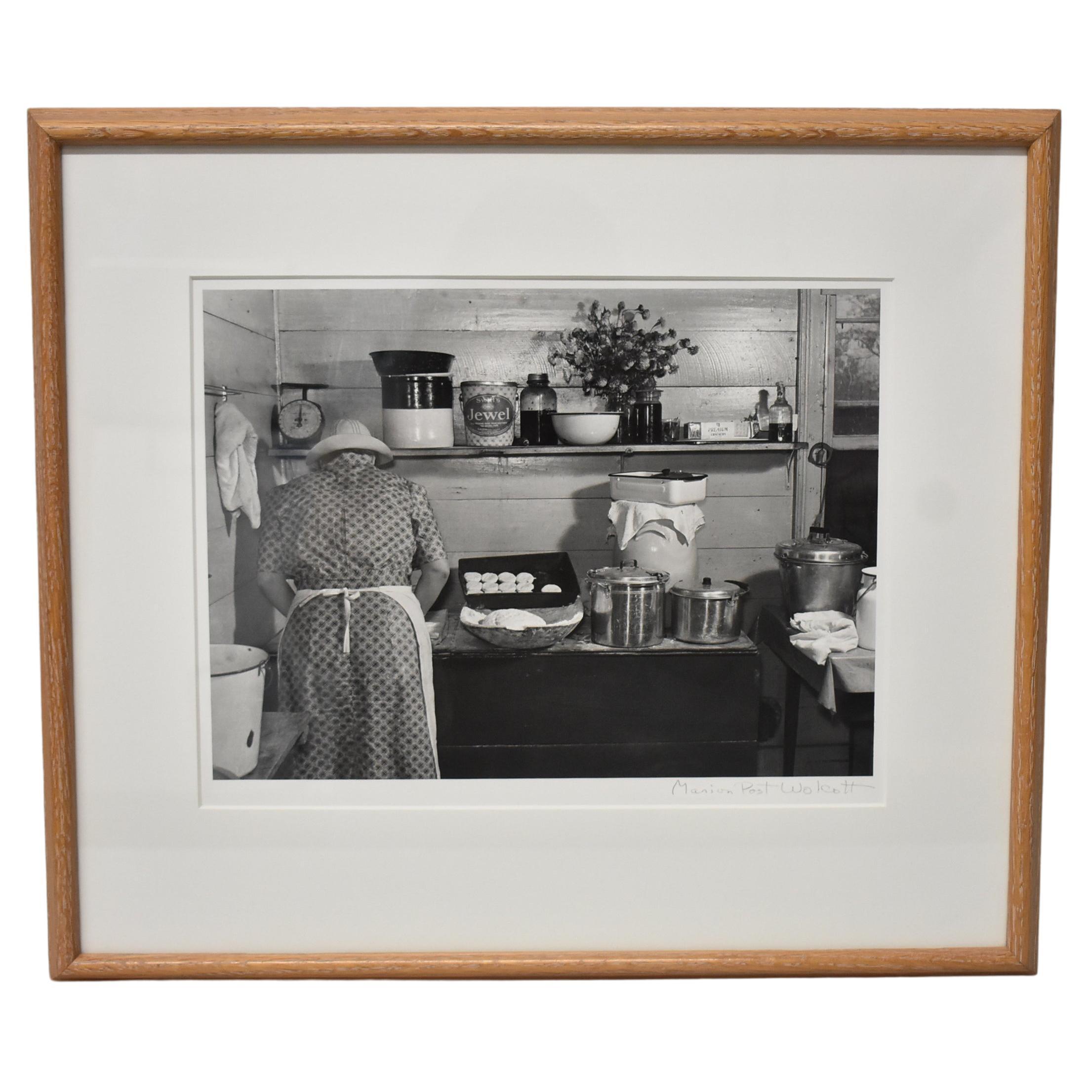 Marion Post Wolcott "Making Biscuits" Silver Gelatin Black and White Photograph For Sale