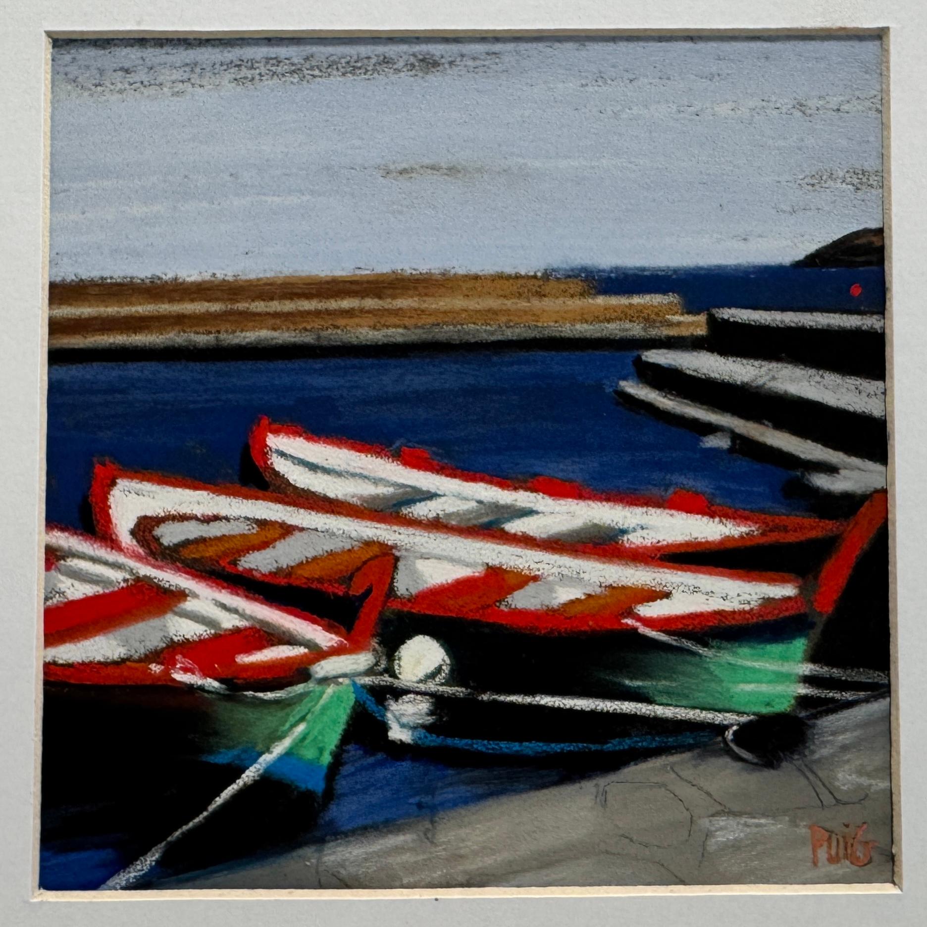 Barken Collioure 3 – Painting von Marion Puig