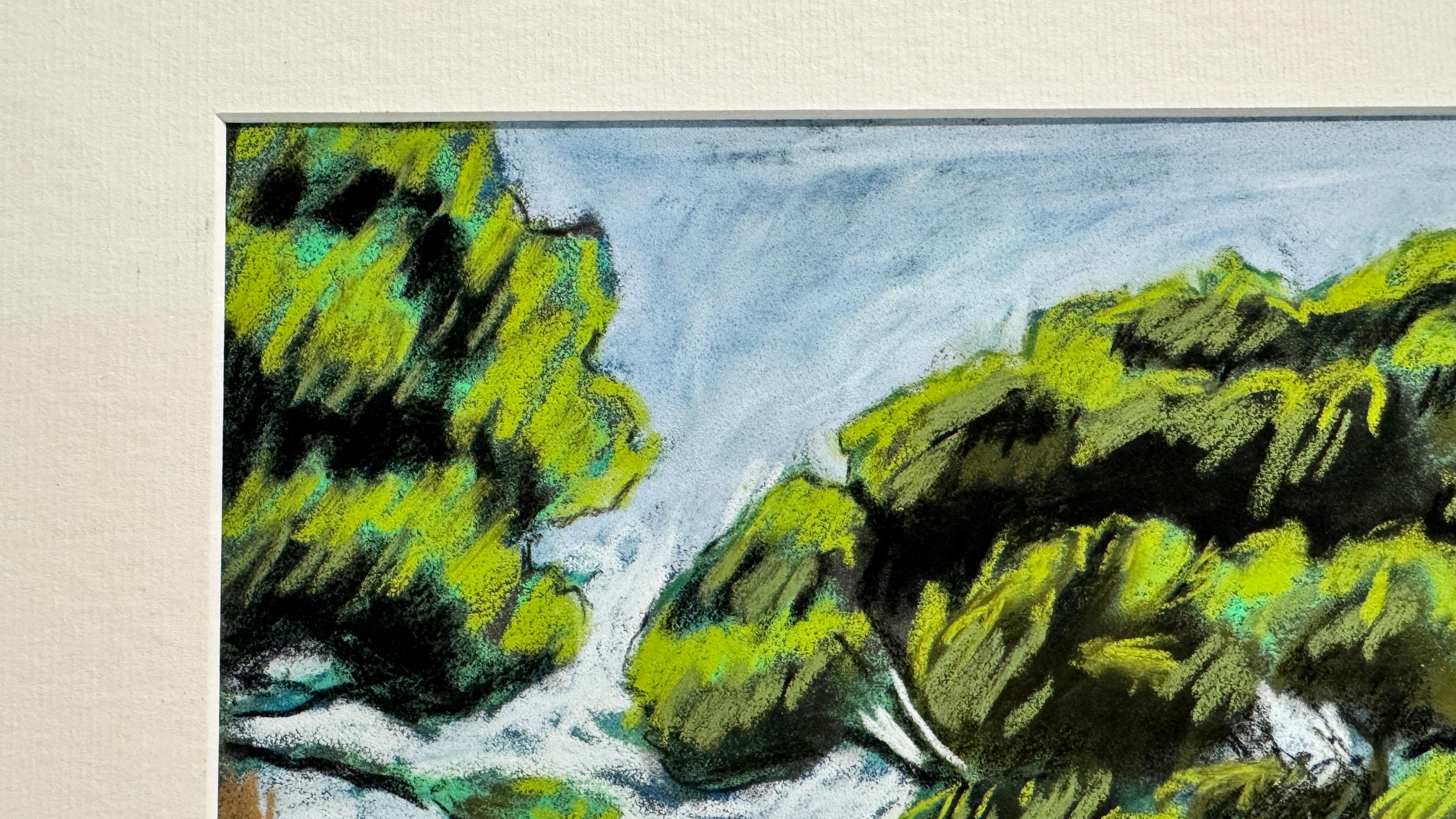 Puig sought to capture the essence of Cala Montgó on the Costa Brava, Spain, a place where nature and architecture coexist under dazzling light.

The contrast between the white wall and the organic forms of the pine trees reflects the harmony