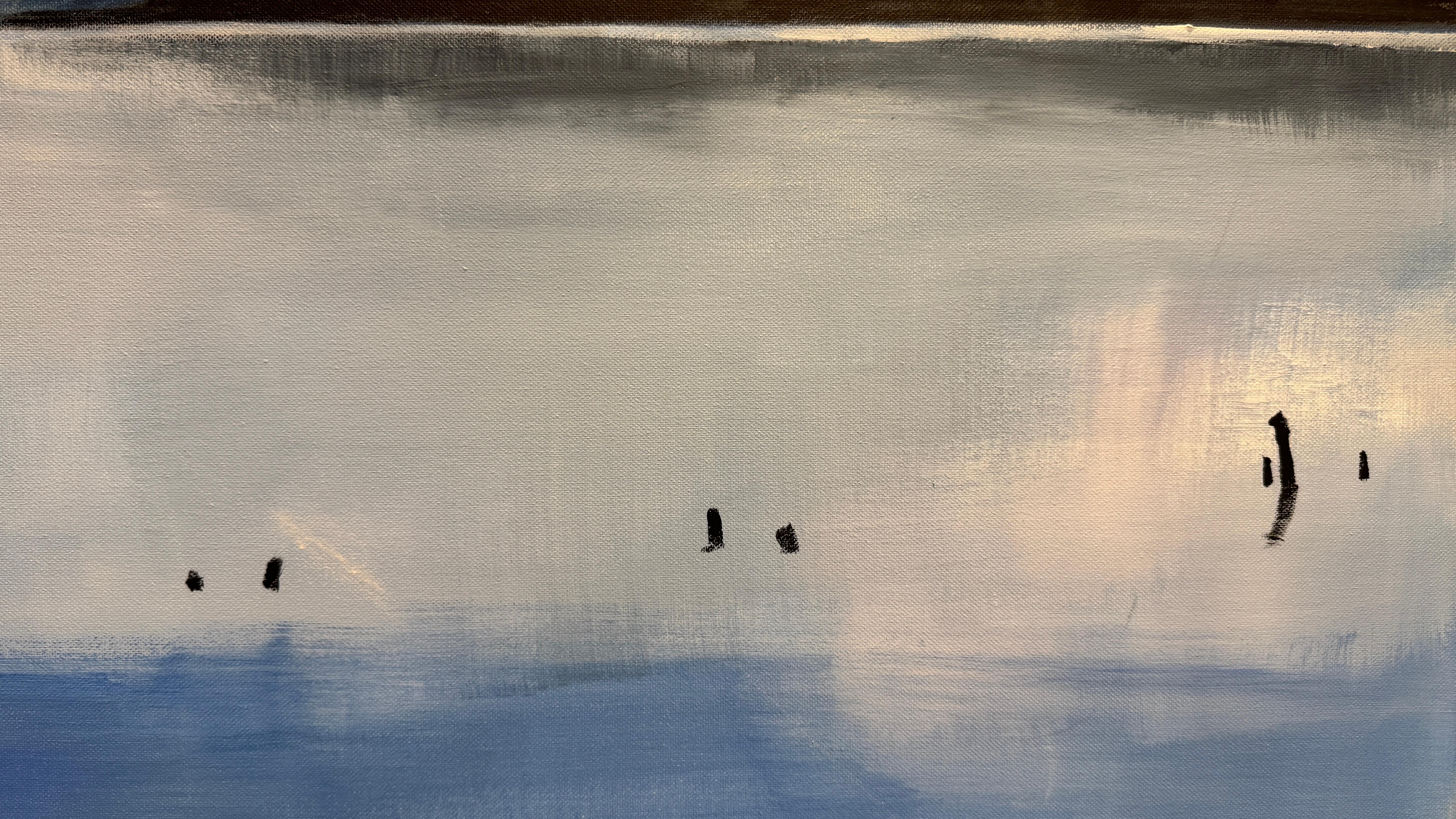 Etang Port la Nouvelle - Contemporary Painting by Marion Puig