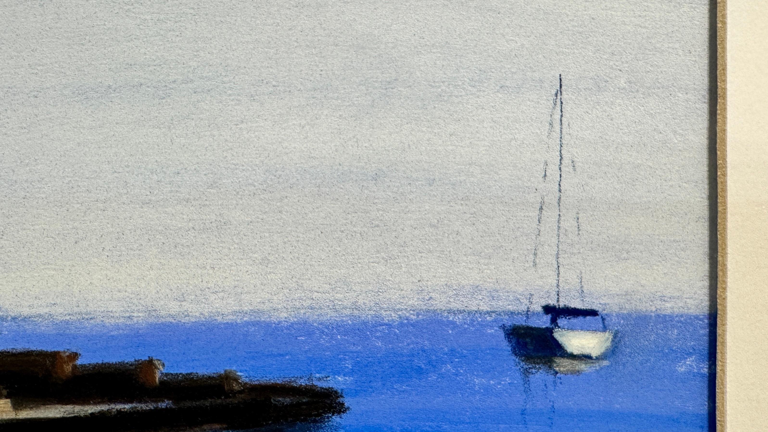 Jettèe collioure 1 (Blau), Landscape Painting, von Marion Puig