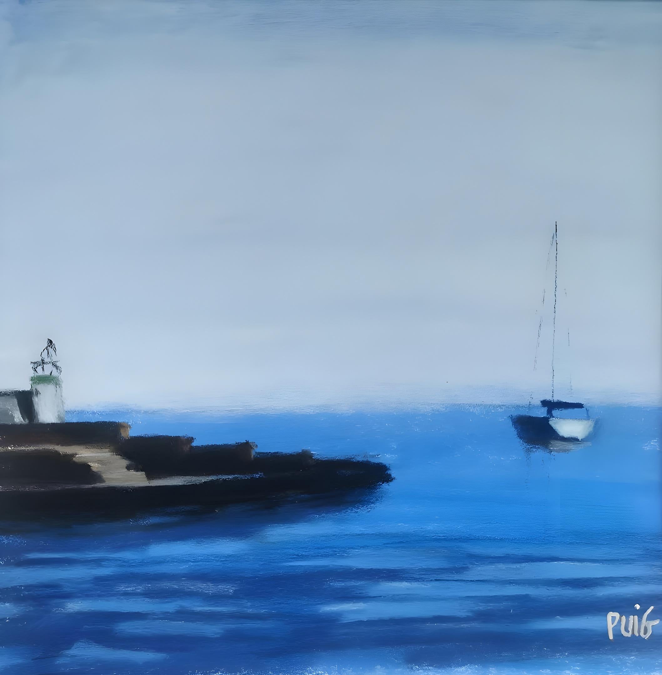 Marion Puig Landscape Painting – Jettèe collioure 1