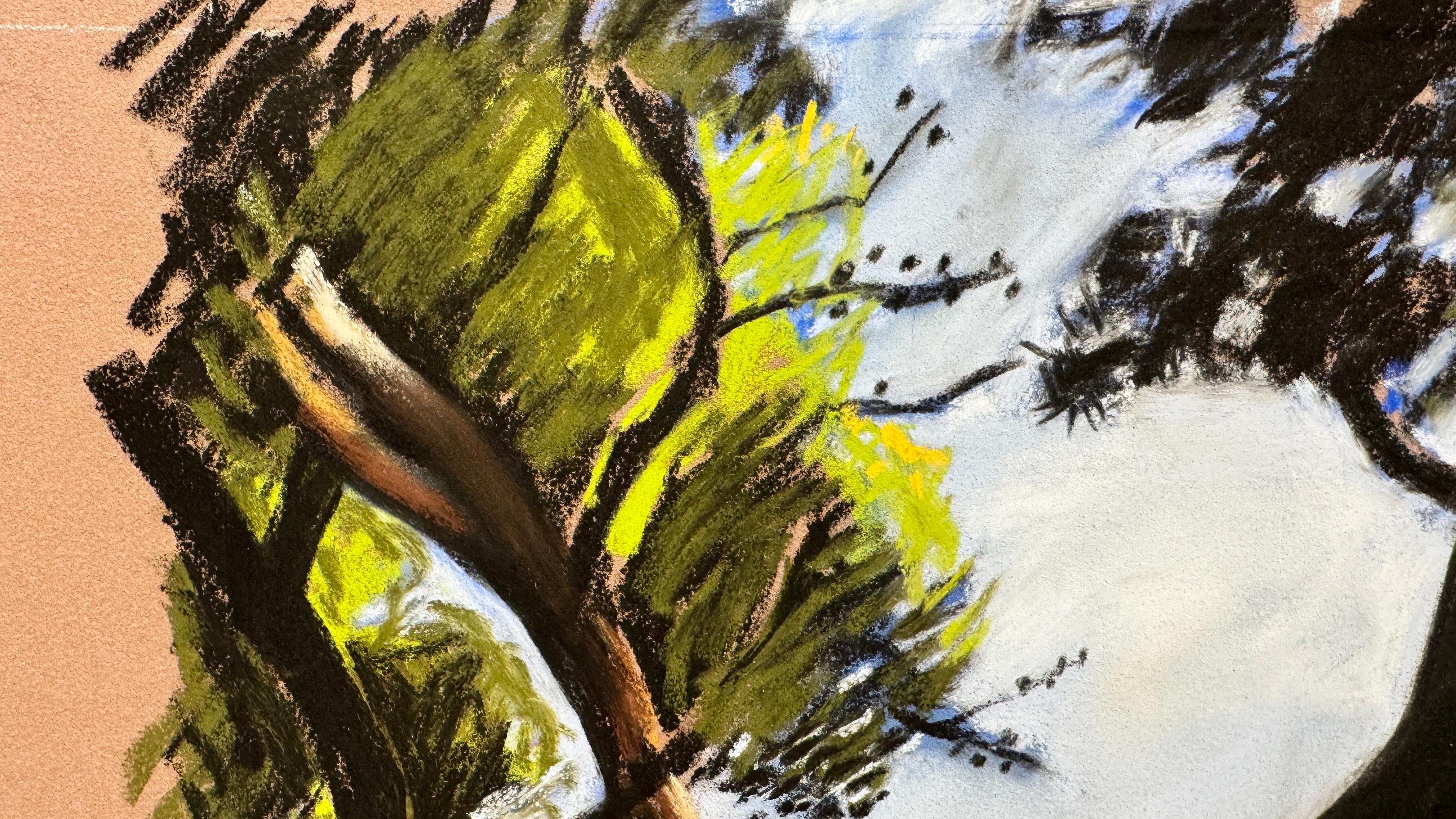 Pins de Paulilles 11 - Black Figurative Painting by Marion Puig