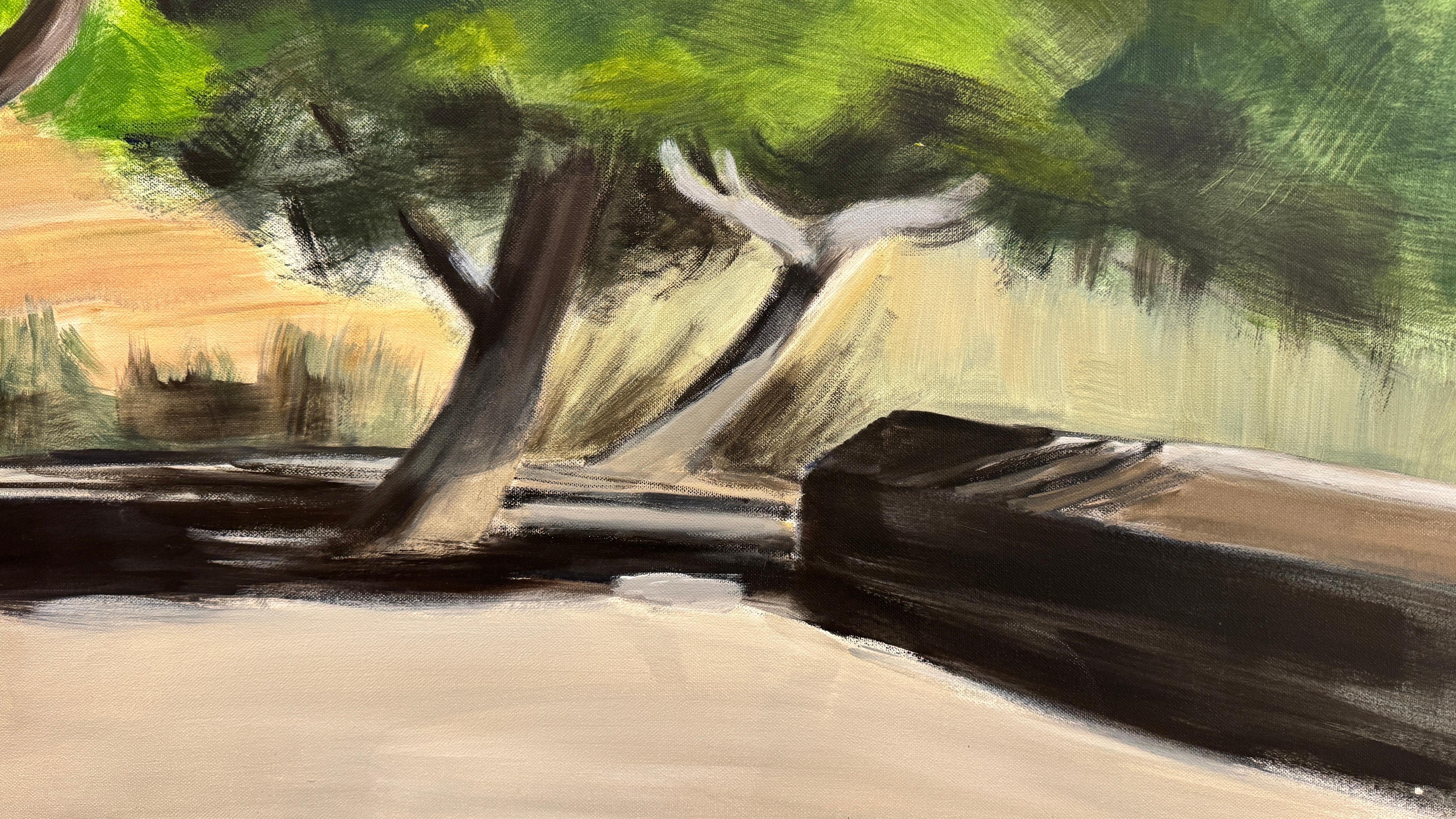 Alfileres de Paulilles 6 - Figurative Painting Marrón de Marion Puig