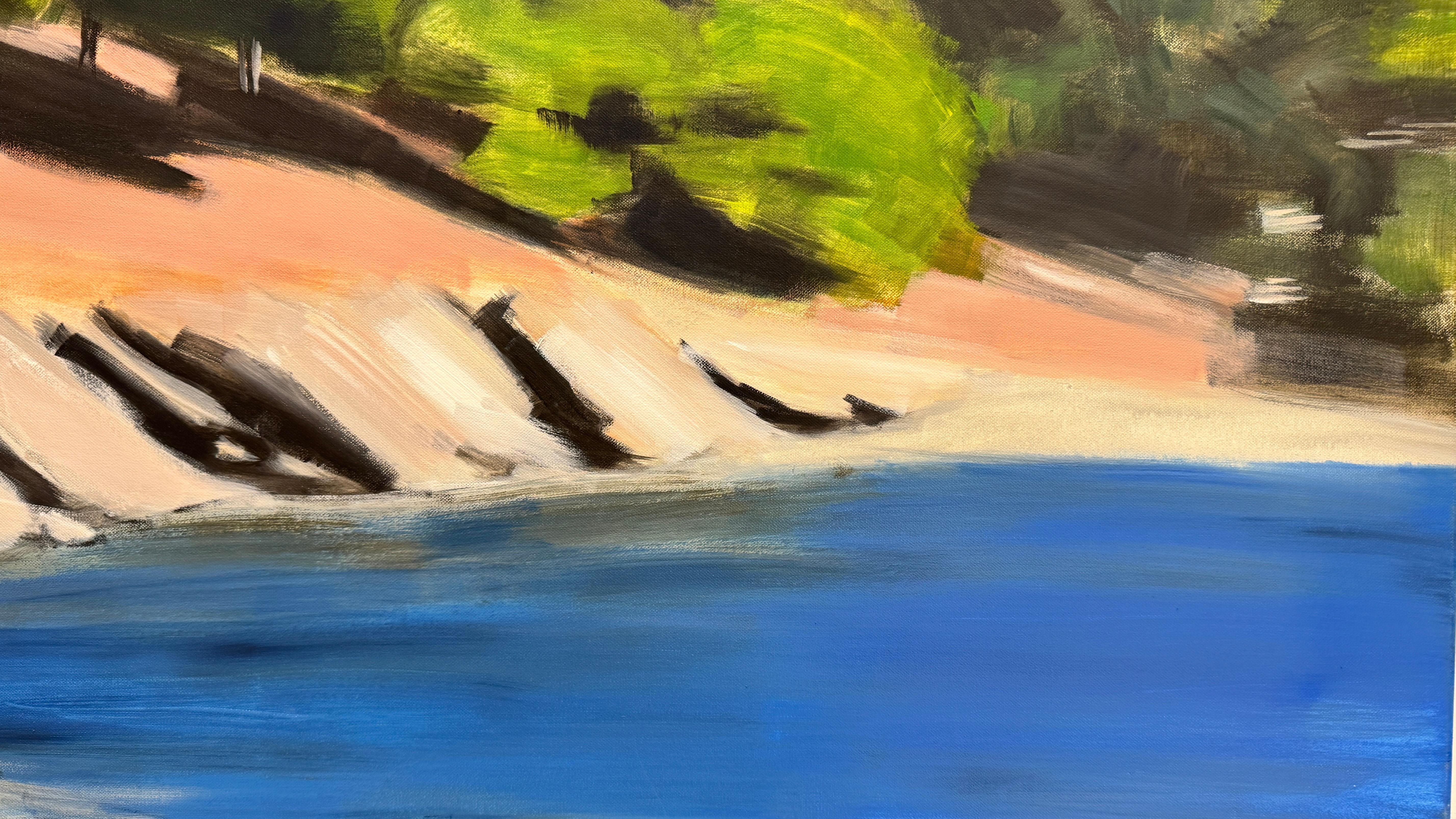 Sentier de Paulilles 3 - Figurative Painting Negro de Marion Puig