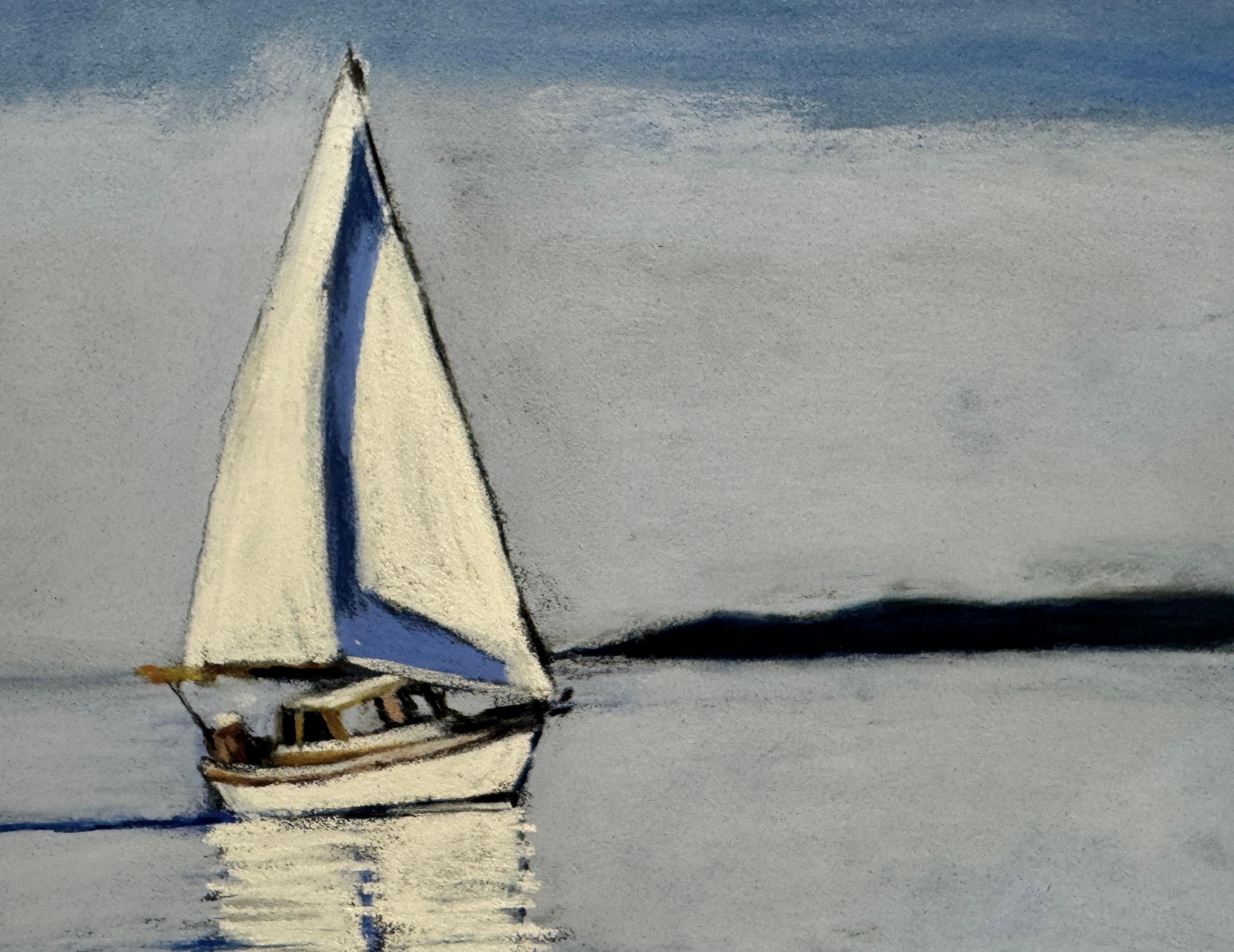 Voile Blanche 2 – Painting von Marion Puig
