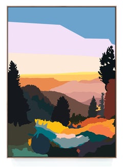 Perfect Sunset: Arcylic landscape on wood panel, 70x50 cm