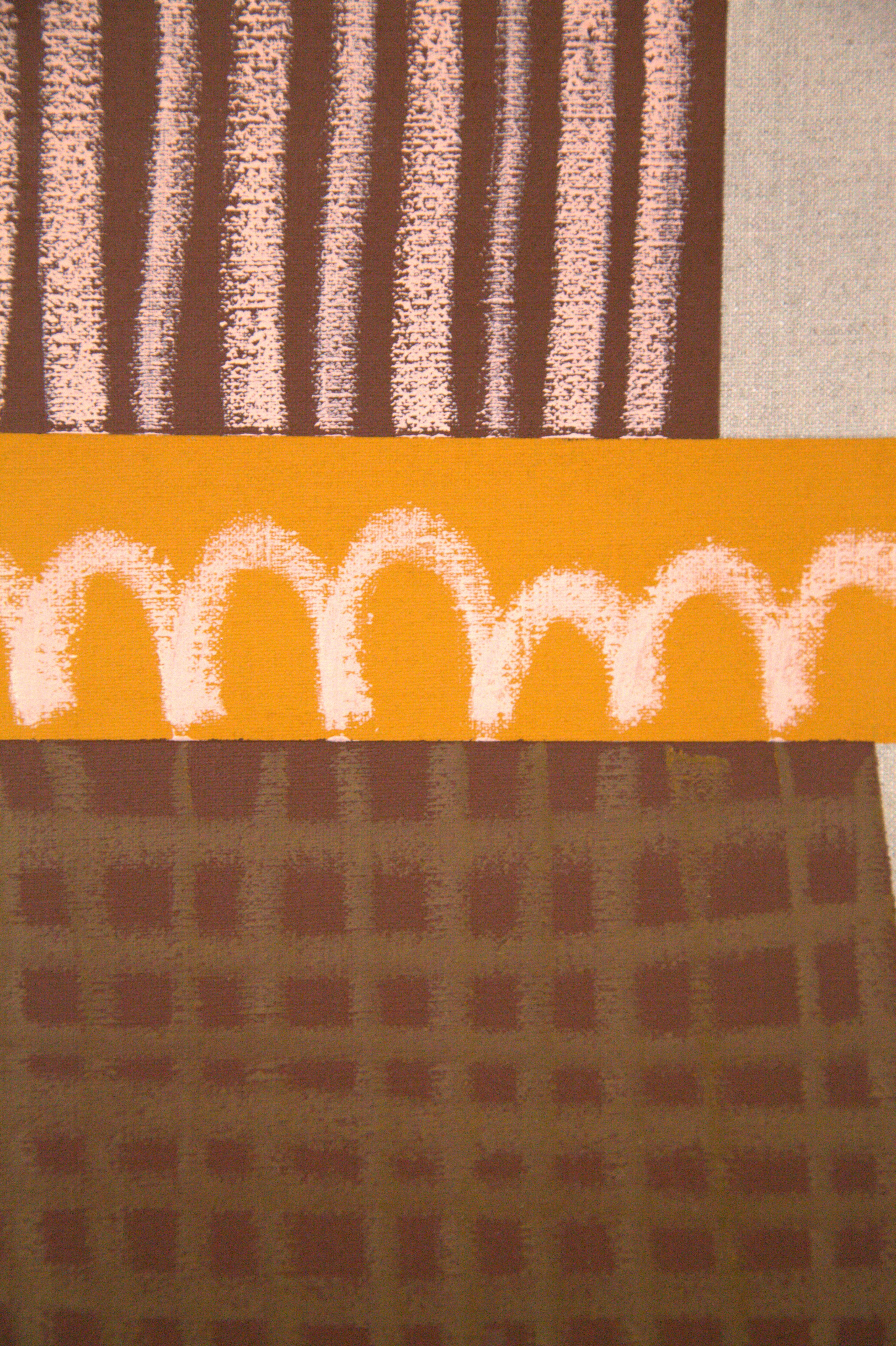 ABSTRACT Kunstwerk Geometrie Erde Leinen Farben Spanische Künstlerin Mariona Espinet im Angebot 3