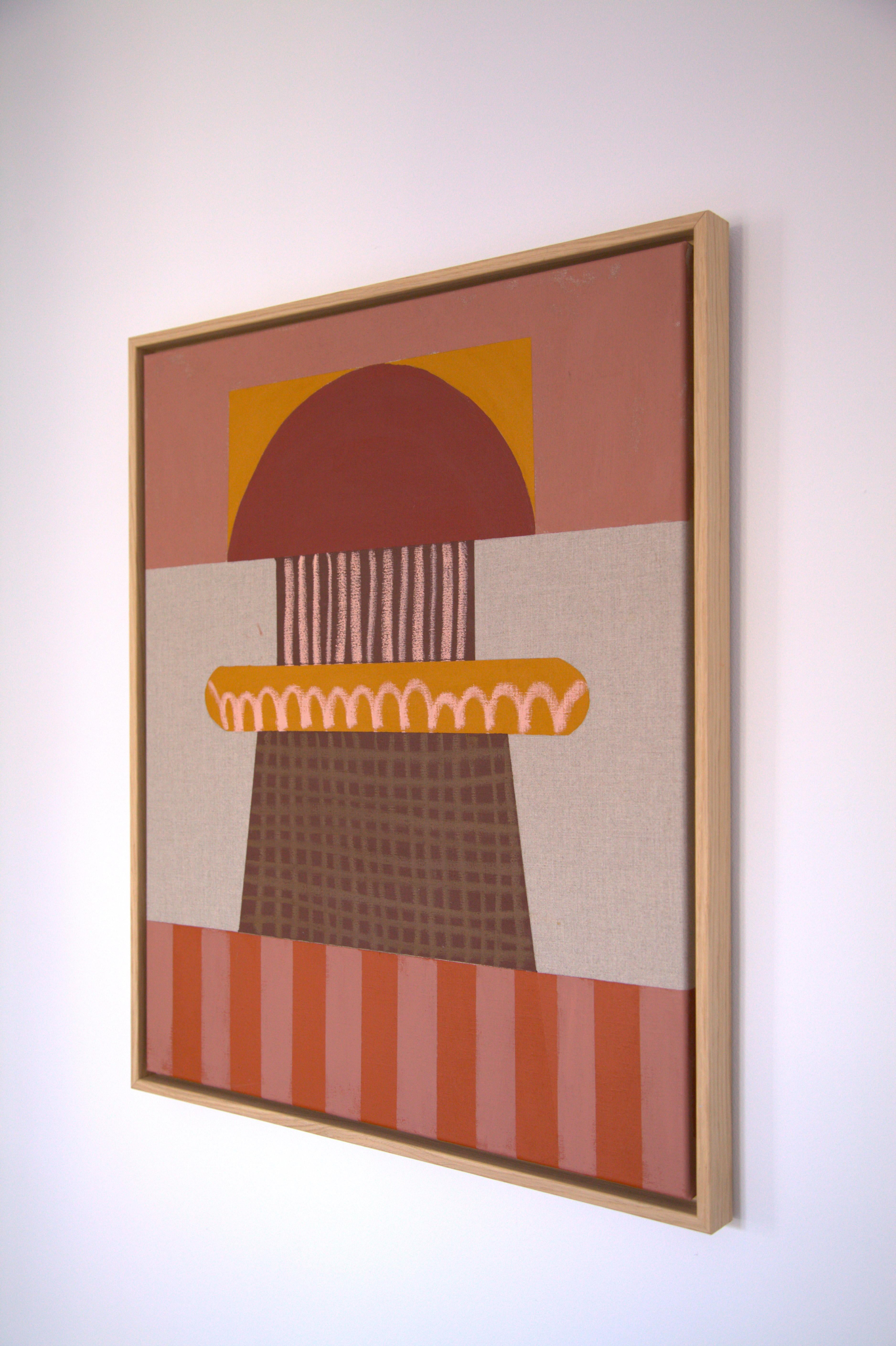 ABSTRACT Kunstwerk Geometrie Erde Leinen Farben Spanische Künstlerin Mariona Espinet im Angebot 5