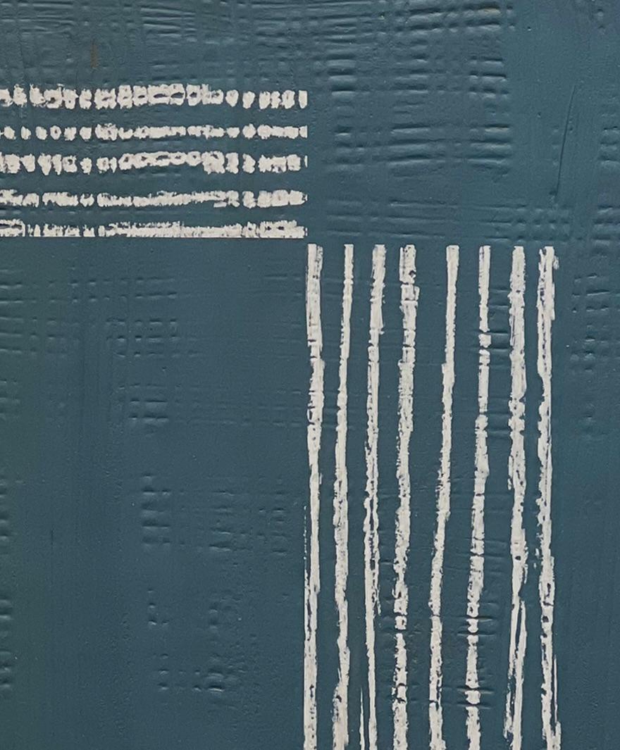 ABSTRACT Opera d'arte Struttura blu Architettura Artista spagnola Mariona Espinet 2025 in vendita 2