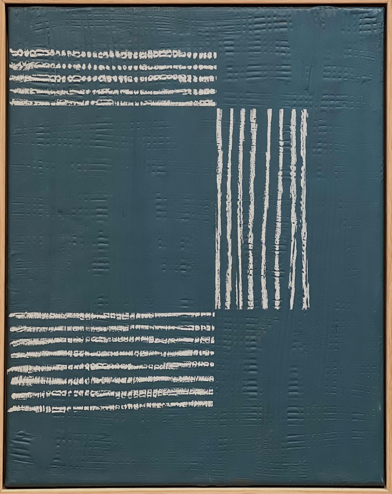 ABSTRACT Opera d'arte Struttura blu Architettura Artista spagnola Mariona Espinet 2025 in vendita 3