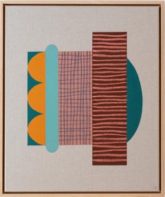 Œuvre d'art, géométrie et couleurs, Totem I de l'artiste espagnole Mariona Espinet 2023