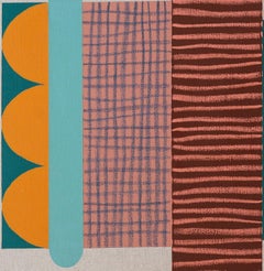 Œuvre d'art, géométrie et couleurs, Totem II de l'artiste espagnole Mariona Espinet 2023