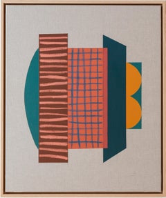 Œuvre d'art, géométrie et couleurs, Totem II de l'artiste espagnole Mariona Espinet 2023