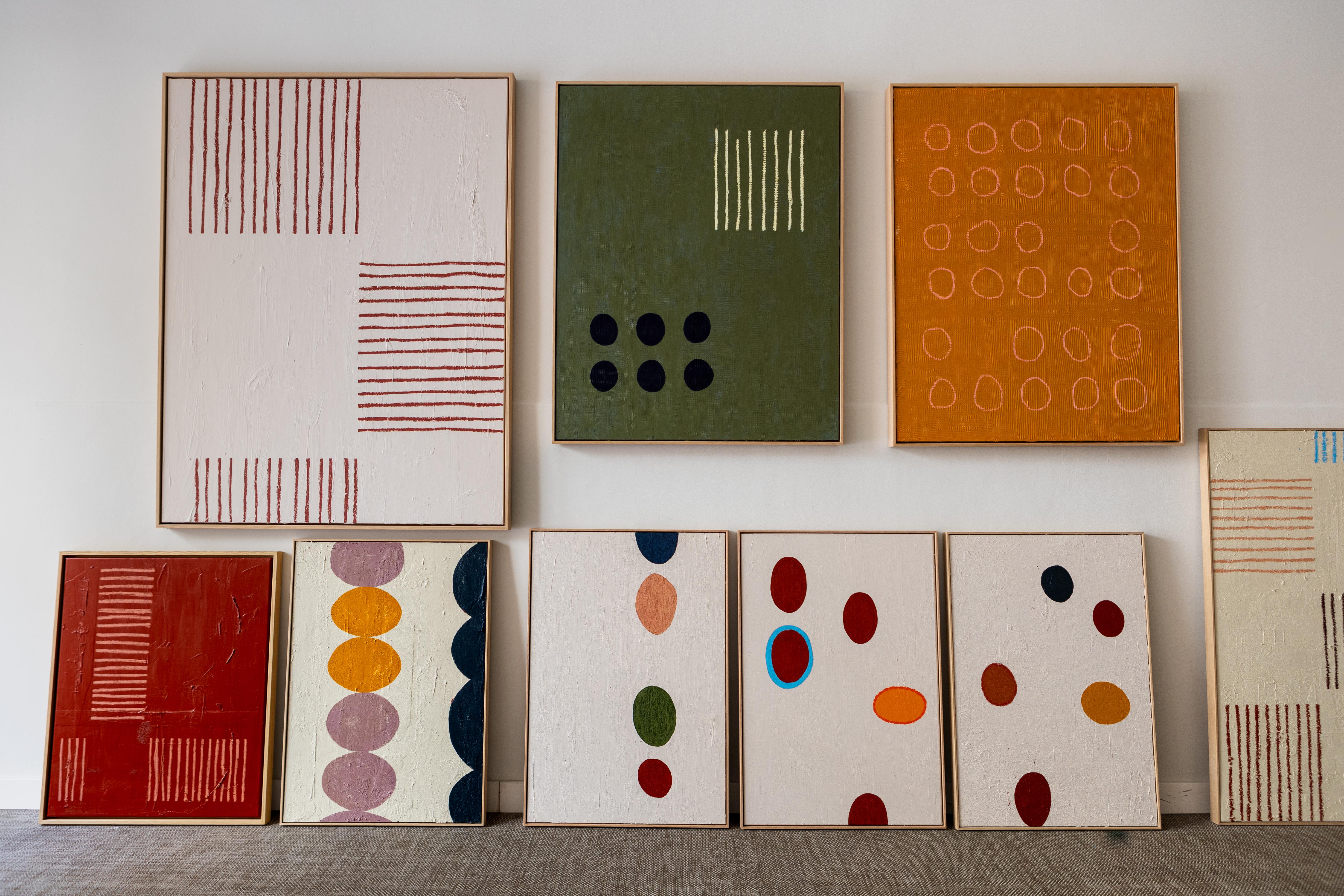 Opere d'arte Geometria Carta fatta a mano Linee Colori della Terra Spagnolo Mariona Espinet 5