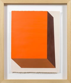 ABSTRACT Geometric Orange Perspective by Spanish Artist Mariona Espinet. 2022