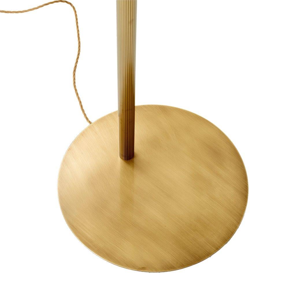 MARIONI Cecile Floor Standing reading lamp in Brushed Brass with swing arm shade For Sale 2