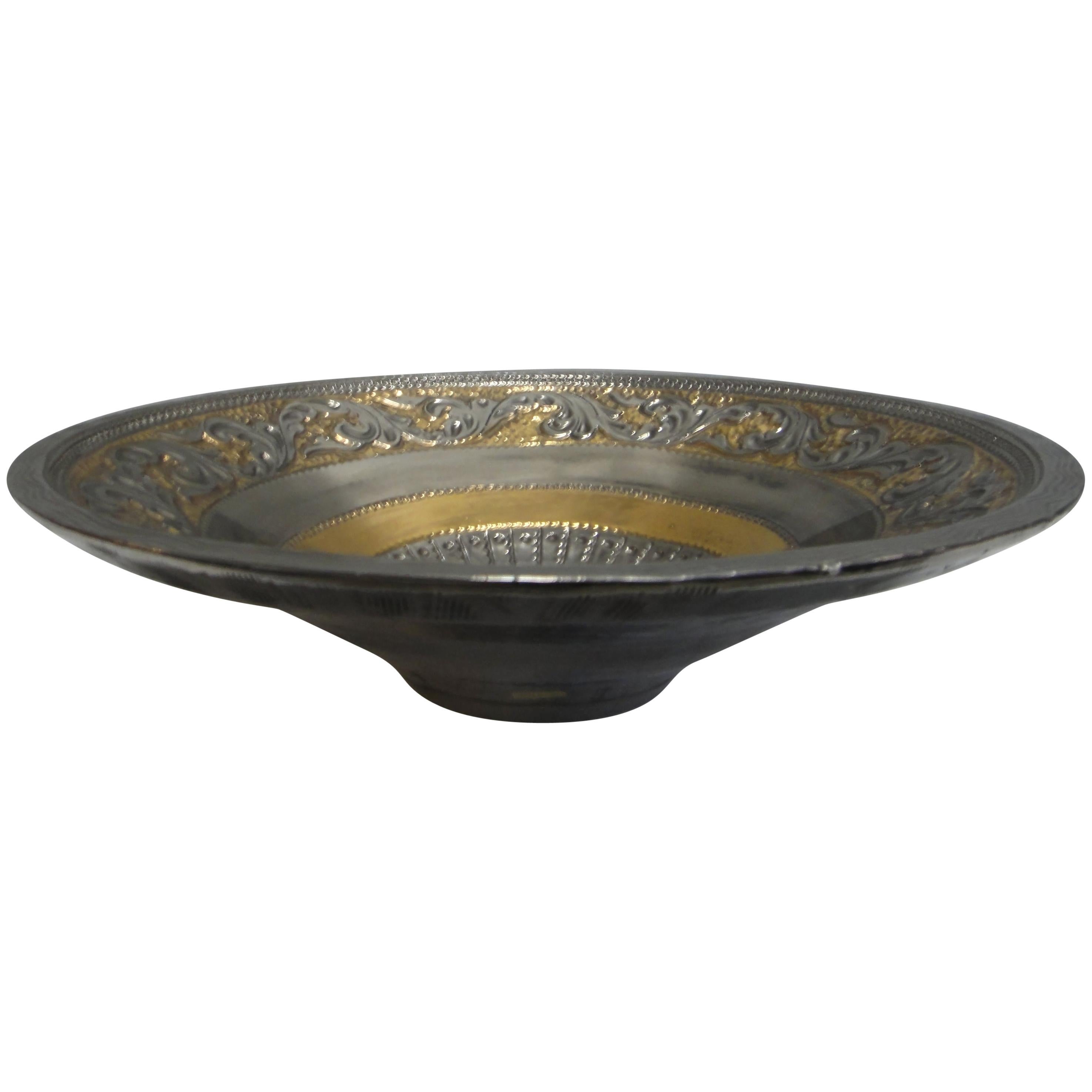 Marioni Neoclassical Style Ceramic Centerpiece Bowl, Italy For Sale