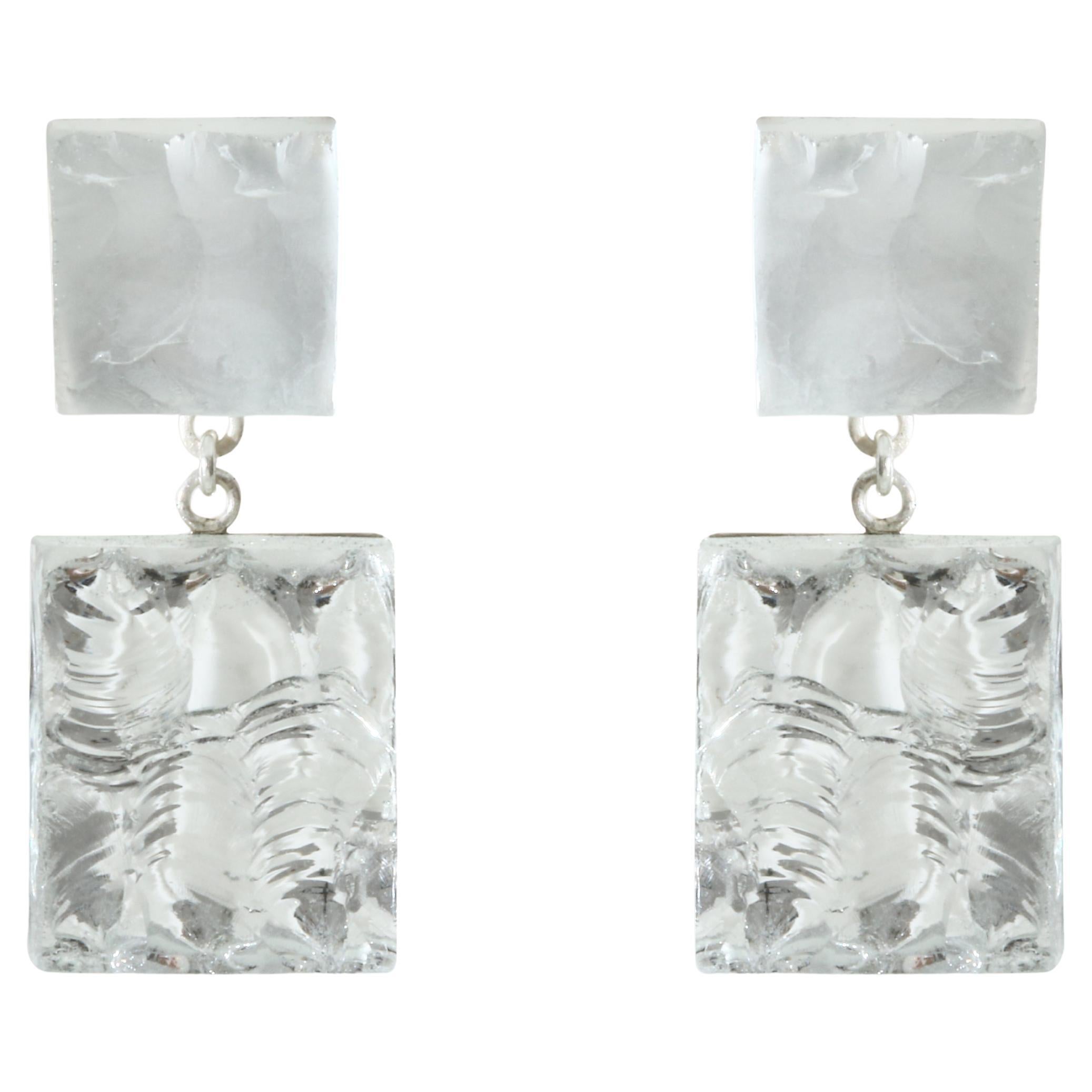 Marionite 10 Paire de boucles d
oreilles en argent sculptées à la main par Marion Fillancq