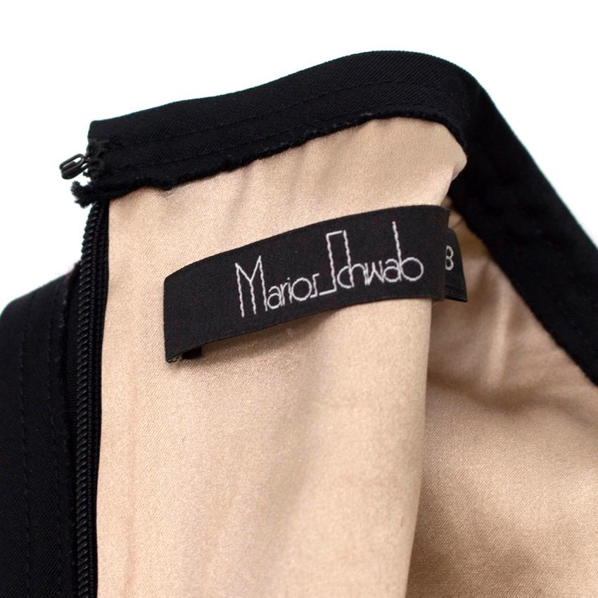 Women's Marios Schwab Silk Green & Black Bead Embellished Dress - Size US 4 For Sale