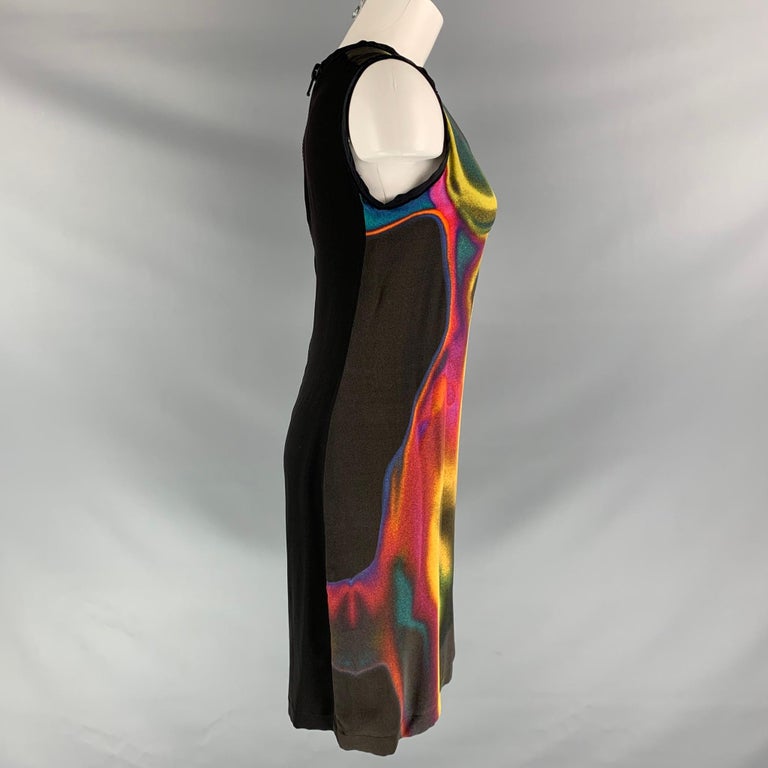 Brown MARIOS SCHWAB Size S Black Multicolour Abstract Dress For Sale
