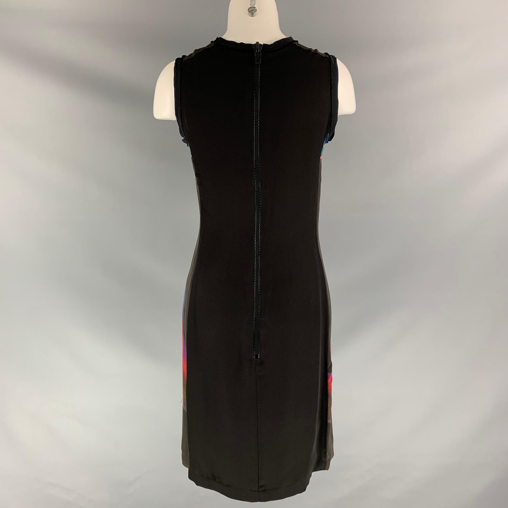 Brown MARIOS SCHWAB Size S Black Multicolour Abstract Dress