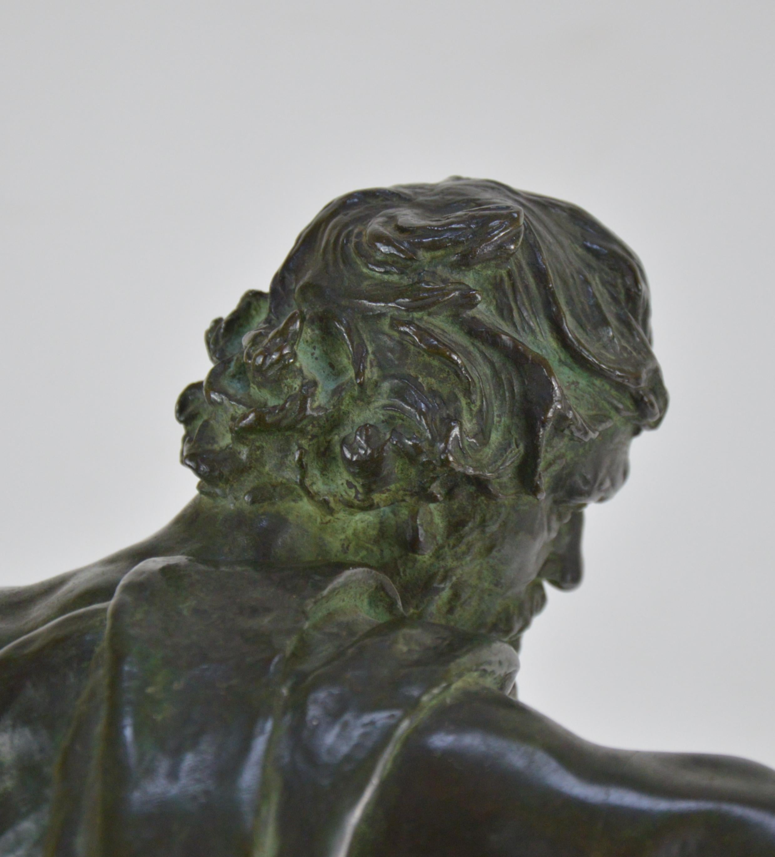 Marioton Claudius Bronze Statue of Diogenes Colin Paris Foundry 3